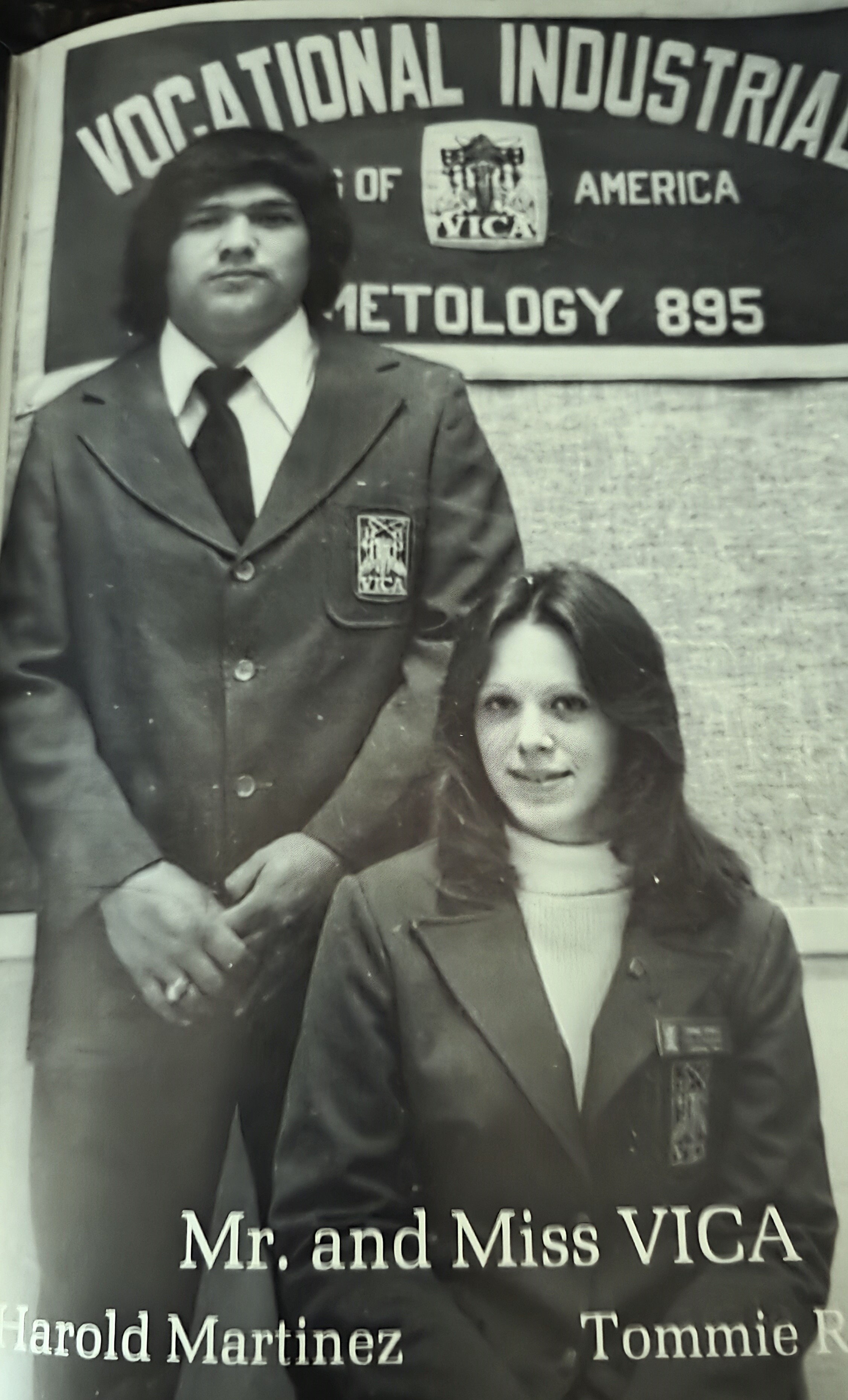 Mr. and Miss VICA - Harold Martinez and Tommie R. - Corsicana High School Class of 1976